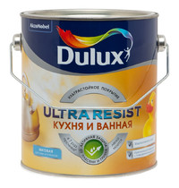 Краска для кухни и ванной Dulux Ultra Resist Кухня и ванная 2,5л (с защитой от плесени и грибка, полуматовая, база BW)