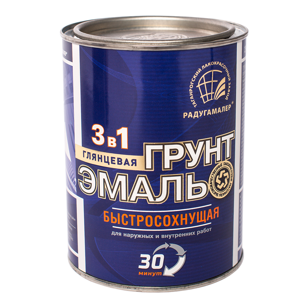 Грунт-эмаль по ржавчине Радугамалер 1,9кг (быстросохнущая, синяя)