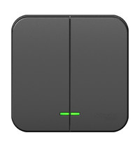 Выключатель Schneider Electric Blanca BLNVA105106 10А 250В (2-клавишный, с подстветкой, антрацит)