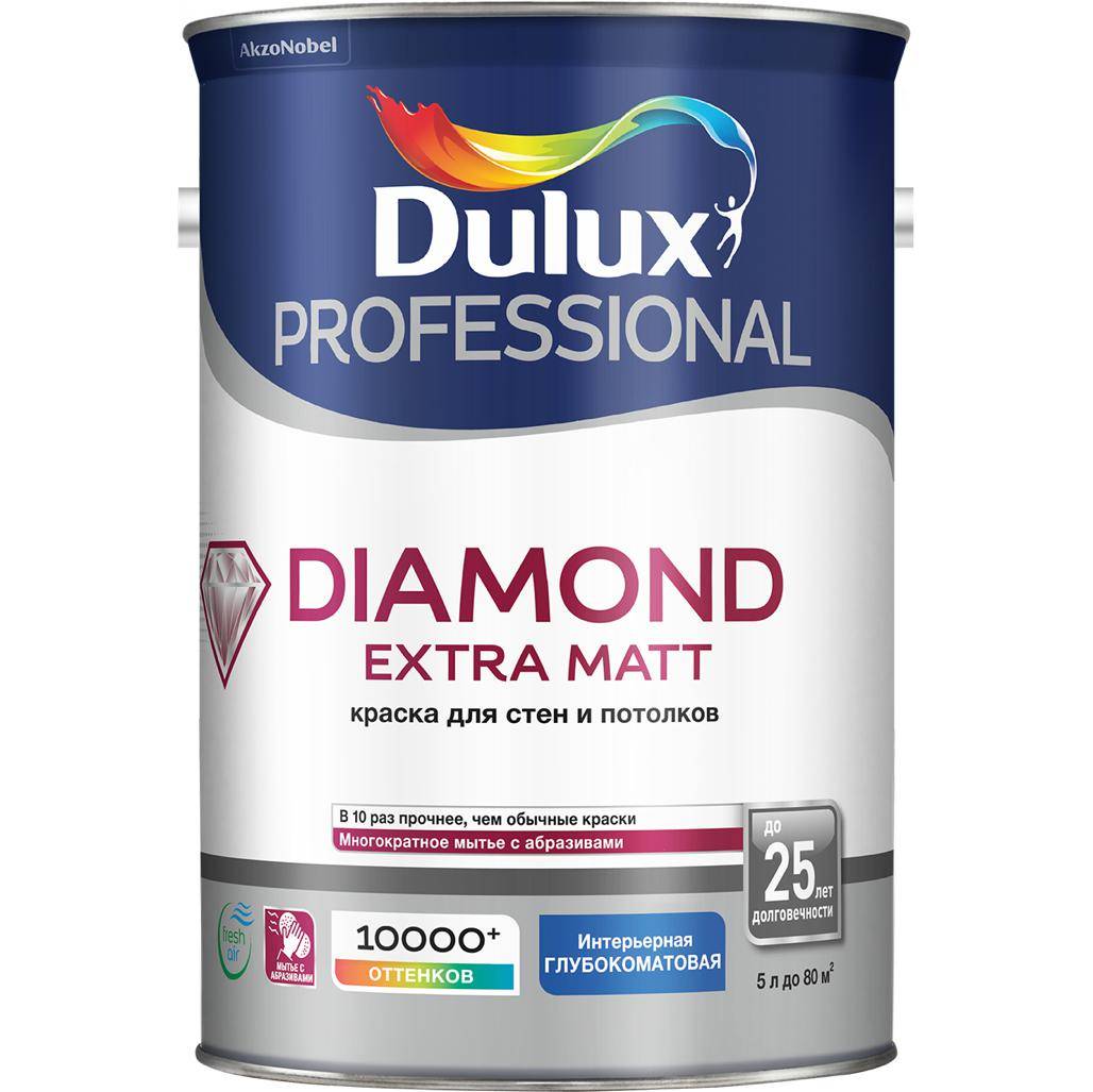 Краска для стен и потолков Dulux Trade Diamond Extra Matt 5273959 4,5л (глубокоматовая, база BС)
