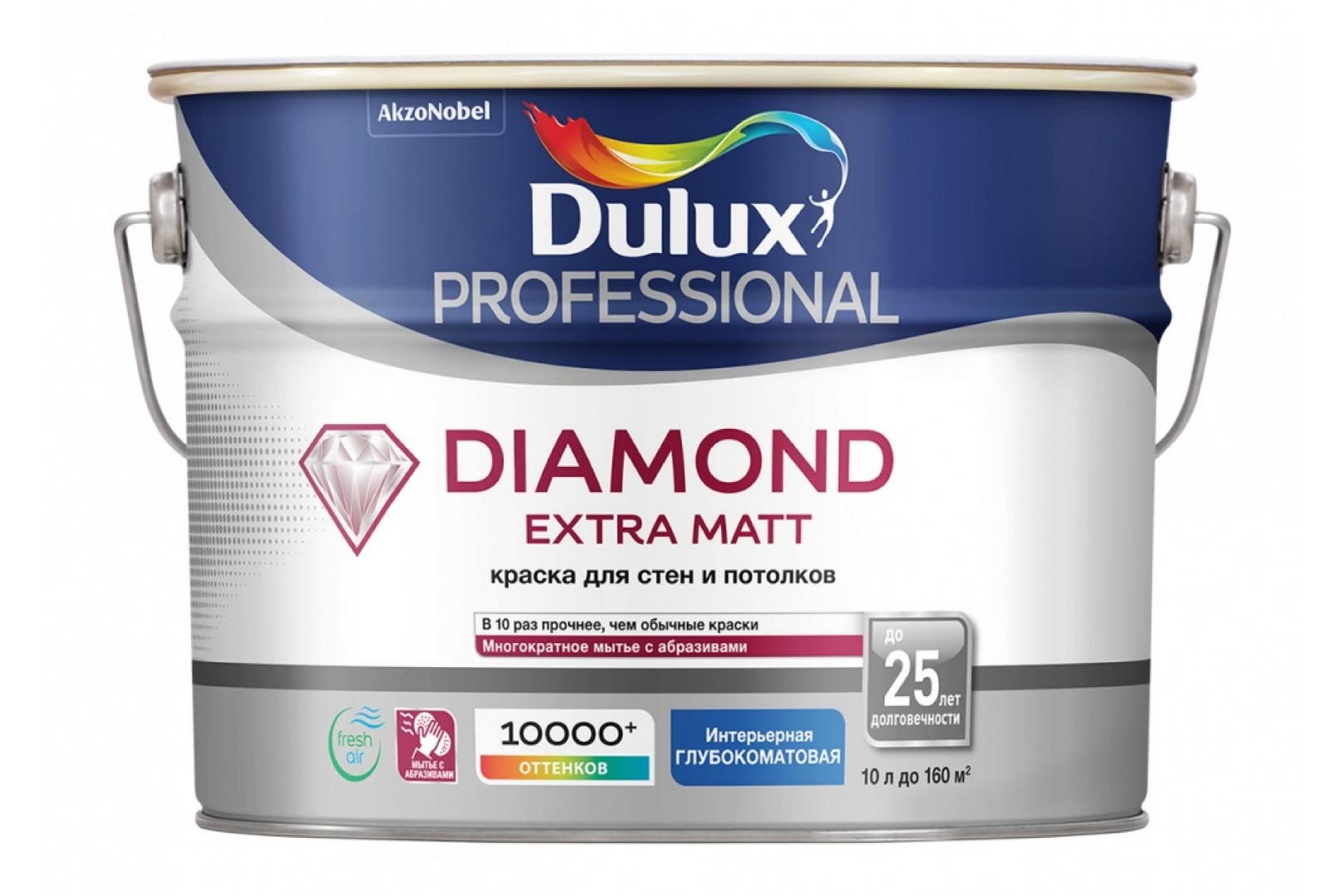 Краска для стен и потолков Dulux Trade Diamond Extra Matt 5273946 10л (глубокоматовая, база BW)