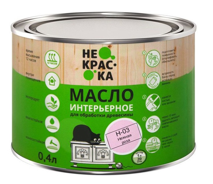 Масло интерьерное Не Краска НФ-00002453 0,4л (цвет нежная роза Н-03)