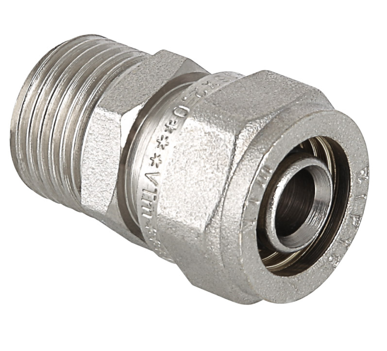Соединитель обжимной Valtec VTm.301.N.002004 20мм х 1/2 дюйма (с переходом на наружную резьбу)