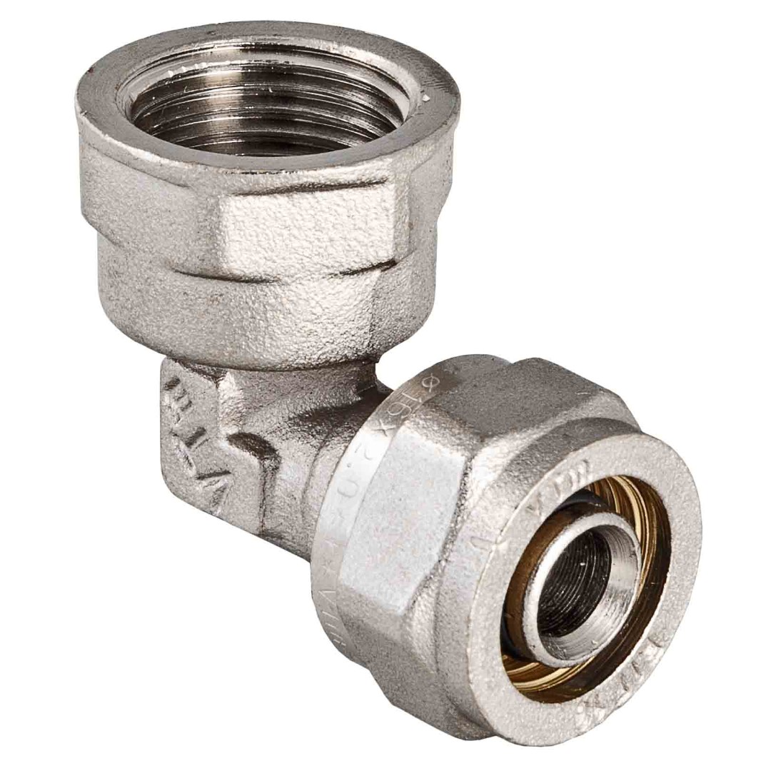 Угольник обжимной Valtec VTm.352.N.002004 20мм х 1/2 дюйма (с переходом на внутреннюю резьбу)