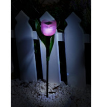 Светильник садовый Uniel USL-C-451/PT305 PINK TULIP UL-00004276 IP44 1 х LR (на солнечной батарее, белый свет, аккумулятор в комплекте)