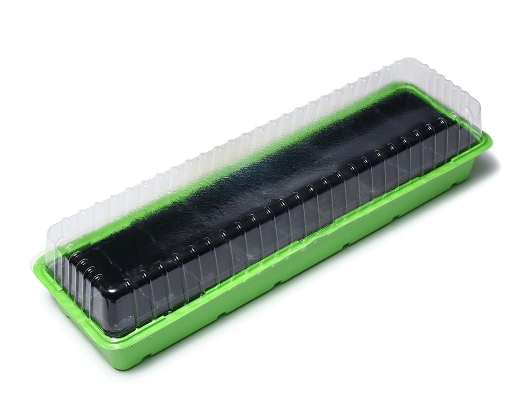 Мини-парник для рассады Greengo 1986209 57х18х12см (3 вставки, 18 ячеек)
