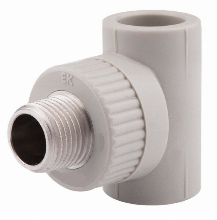 Тройник комбинированный Wavin Ekoplastik STKE02025X 25мм x 1/2 дюйма (резьба наружная)