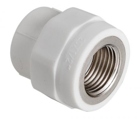 Фитинг соединитель Valtec VTp.702.0.02004 20мм х 1/2 дюйма (PPR, с переходом на внутреннюю резьбу)