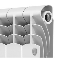 Радиатор Royal Thermo Revolution Bimetall 350 секционный биметаллический, 10 секций (800 мм, подключение универсальное боковое, цвет белый)
