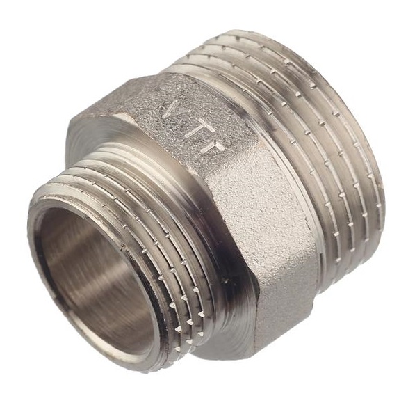 Ниппель переходной резьбовой Valtec VTr.580.N.0504 3/4х1/2 дюйма (резьба наружная-наружная)