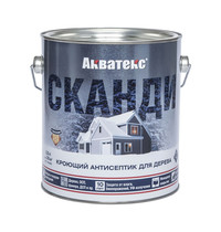 Антисептик кроющий для дерева Акватекс Сканди 90266 2,5л (полуматовый, топленое молоко)