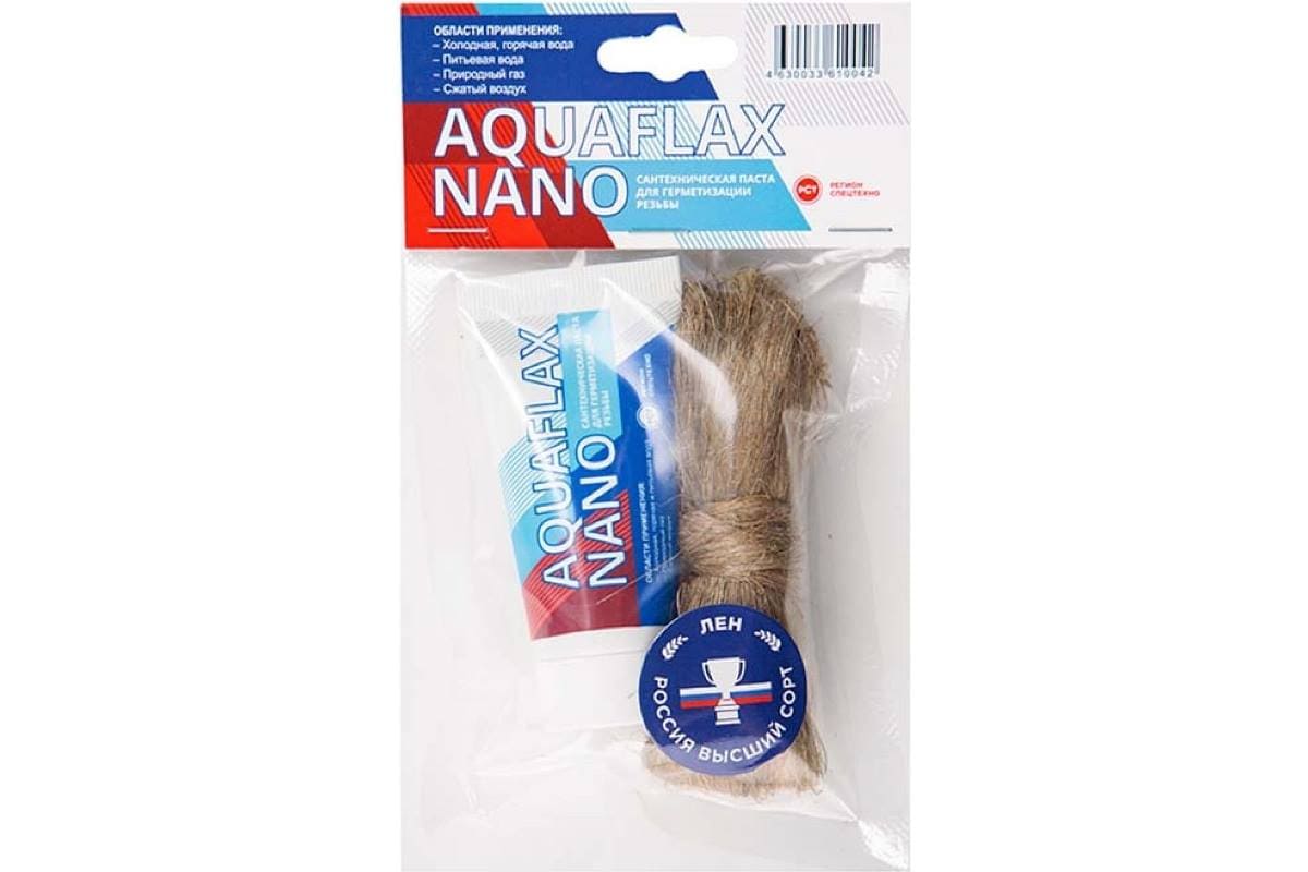 Комплект монтажный Aquaflax nano (паста 30 г, лен 15 г)