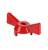 Ручка для крана Valtec VT.220.R.04 1/2-3/4 дюйма (красная, бабочка)