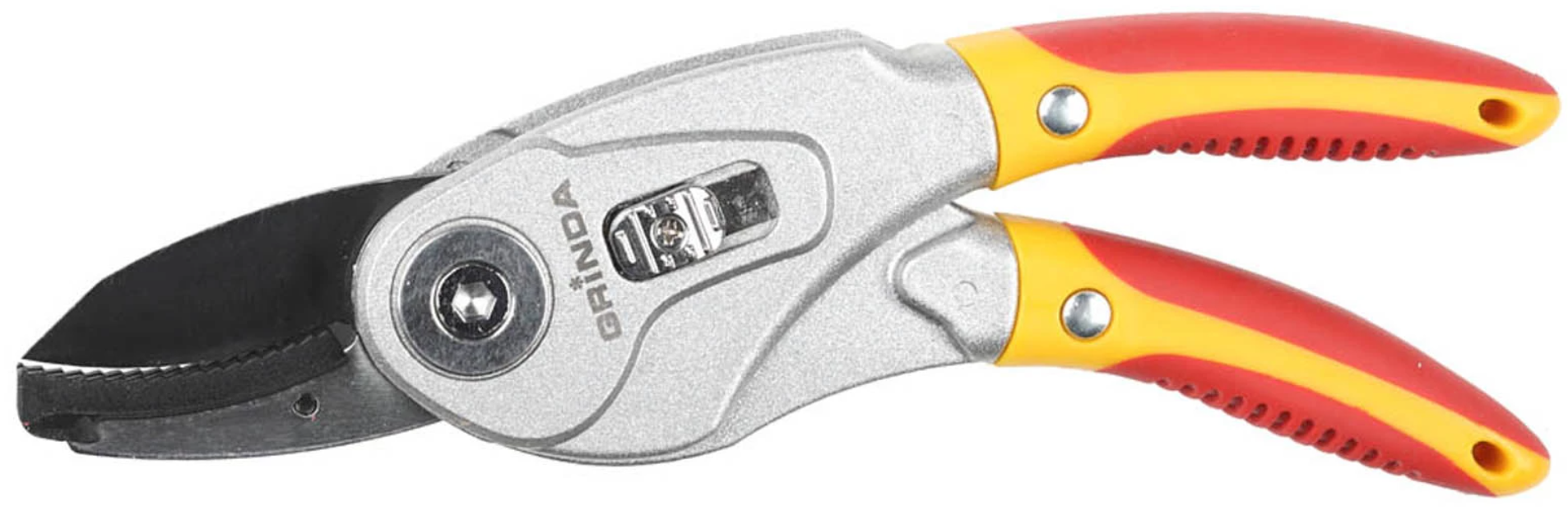 Секатор трансформер Grinda 8-423031_z01 185мм (2 положения: плоскостной и контактный, с алюминиевыми рукоятками)