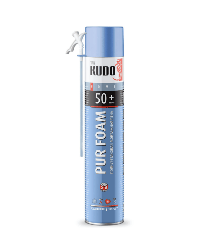 Пена монтажная Kudo Home 50+ 10048 1000мл (бытовая, всесезонная)
