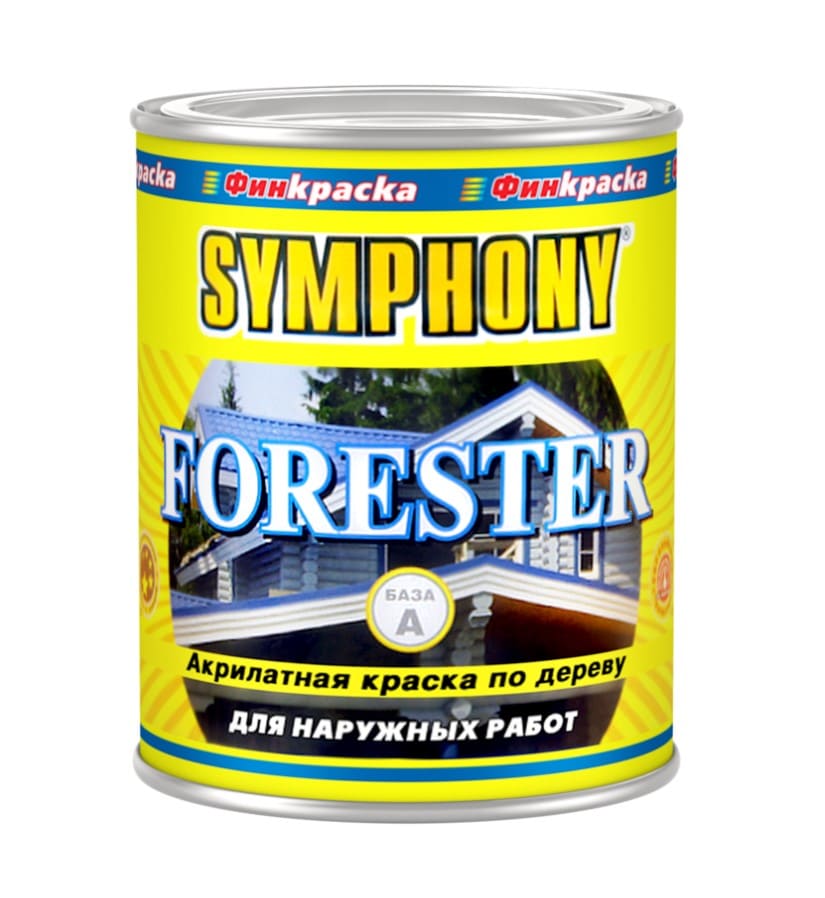 Краска фасадная по дереву Symphony Forester 0,9л (база С)