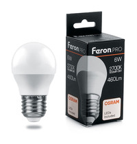 Лампа светодиодная Feron LB-1406 38068 6Вт 230В E27 2700K
