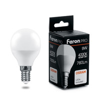 Лампа светодиодная Feron LB-1409 38078 9Вт 230В E14 4000K