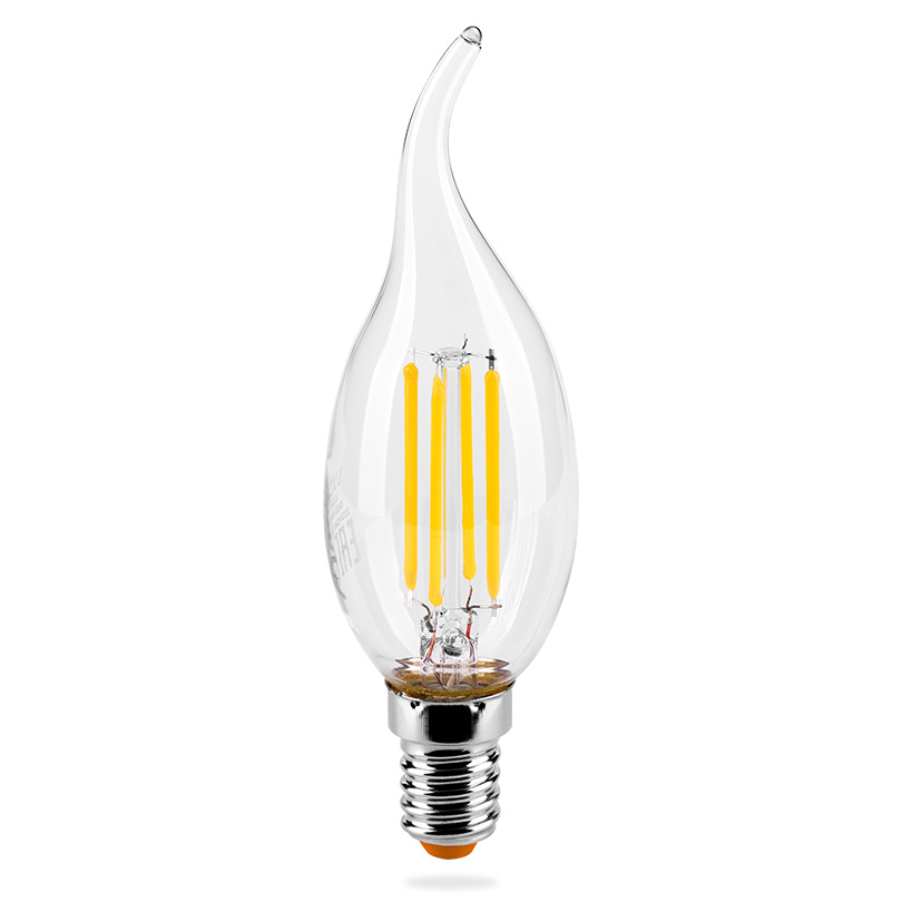 Лампасветодиодная Wolta Filament 25YCDFT7E14 С35 E14 7Вт 730Лм 3000K 119мм х 35мм (свеча на ветру, прозрачная)
