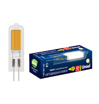 Лампа светодиодная Uniel LED-JC-220/6W/3000K/4G/CL GLZ08TR UL-00005065 (прозрачная)