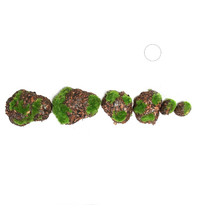 Мох искуственный Greengo Камни 4488258 6 шт (с корой, ассорти 2 больших, 2 средних, 2 маленьких)