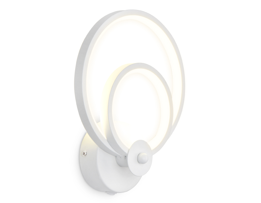 Светильник настенный светодиодный Ambrella light FL419 WH 4200K 20Вт 240мм х 290мм х 80мм (с выключателем, белый)