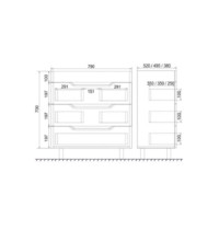 Тумба с раковиной Mirsant Quadro Soho 80 (напольная, умывальник Albatross 80)