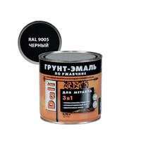 Грунт-эмаль по ржавчине Dali 3 в 1 0,75л (черная RAL9005)