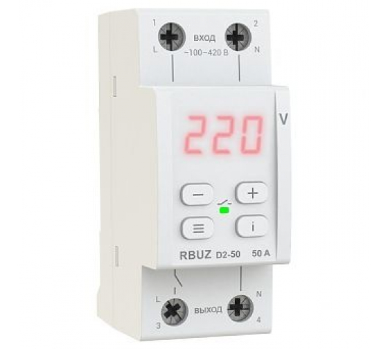 Реле напряжения DS Electronics RBUZ D2-50 red