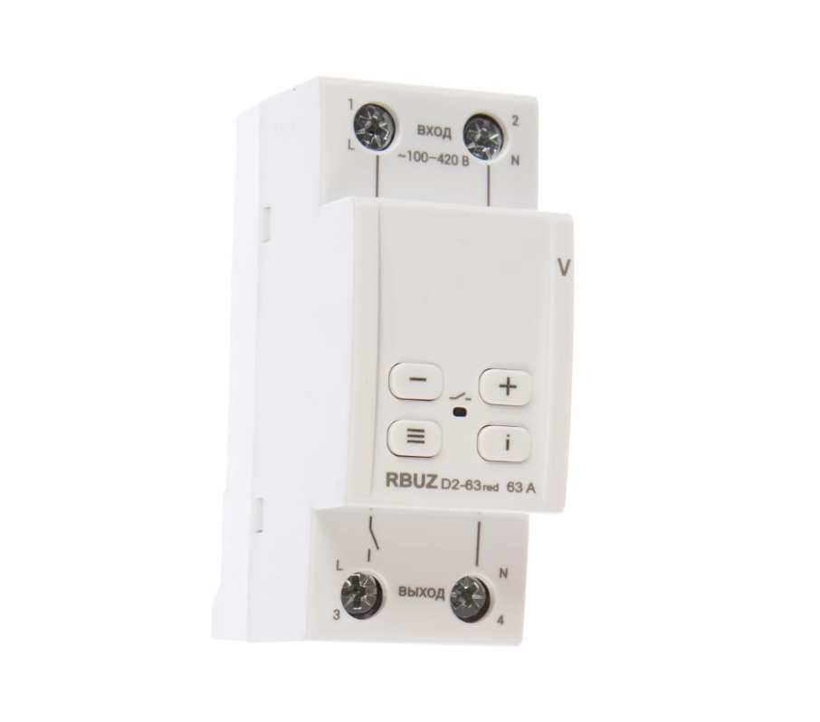 Реле напряжения DS Electronics RBUZ D2-63 red