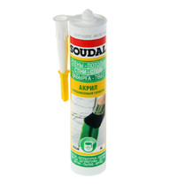 Герметик акриловый Soudal Акрил 280мл (окрашиваемый, белый)