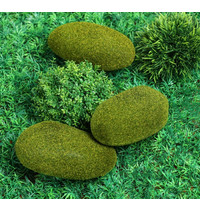 Мох искусственный Greengo Камни 4488256 3шт (большой 15 х 9 х 5 см)