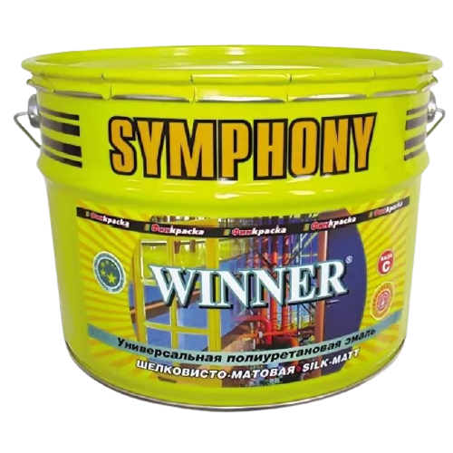 Эмаль универсальная Symphony Winner С 2,7л (полиуретановая, антикоррозионная, шелковисто-матовая)
