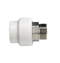 Фитинг соединитель Valtec VTp.707.0.06309 63мм х 2 дюйма (полипропилен, под ключ, с переходом на наружную резьбу)