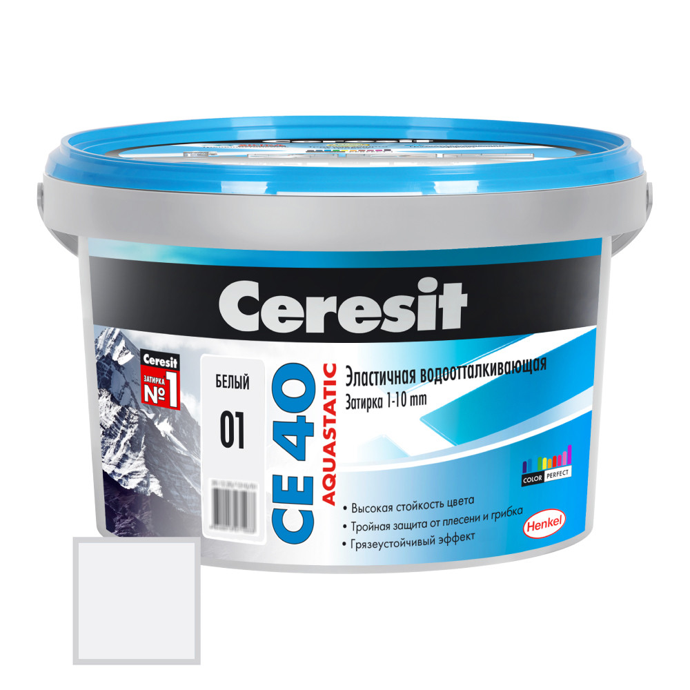 Затирка для плитки Ceresit CE-40 1кг (белый)