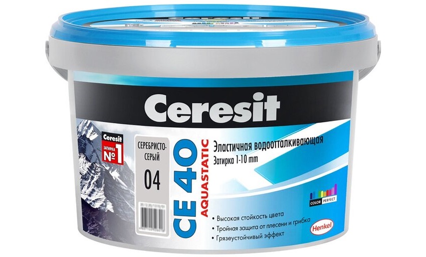 Затирка для плитки Ceresit CE-40 1кг (серебристо-серый)