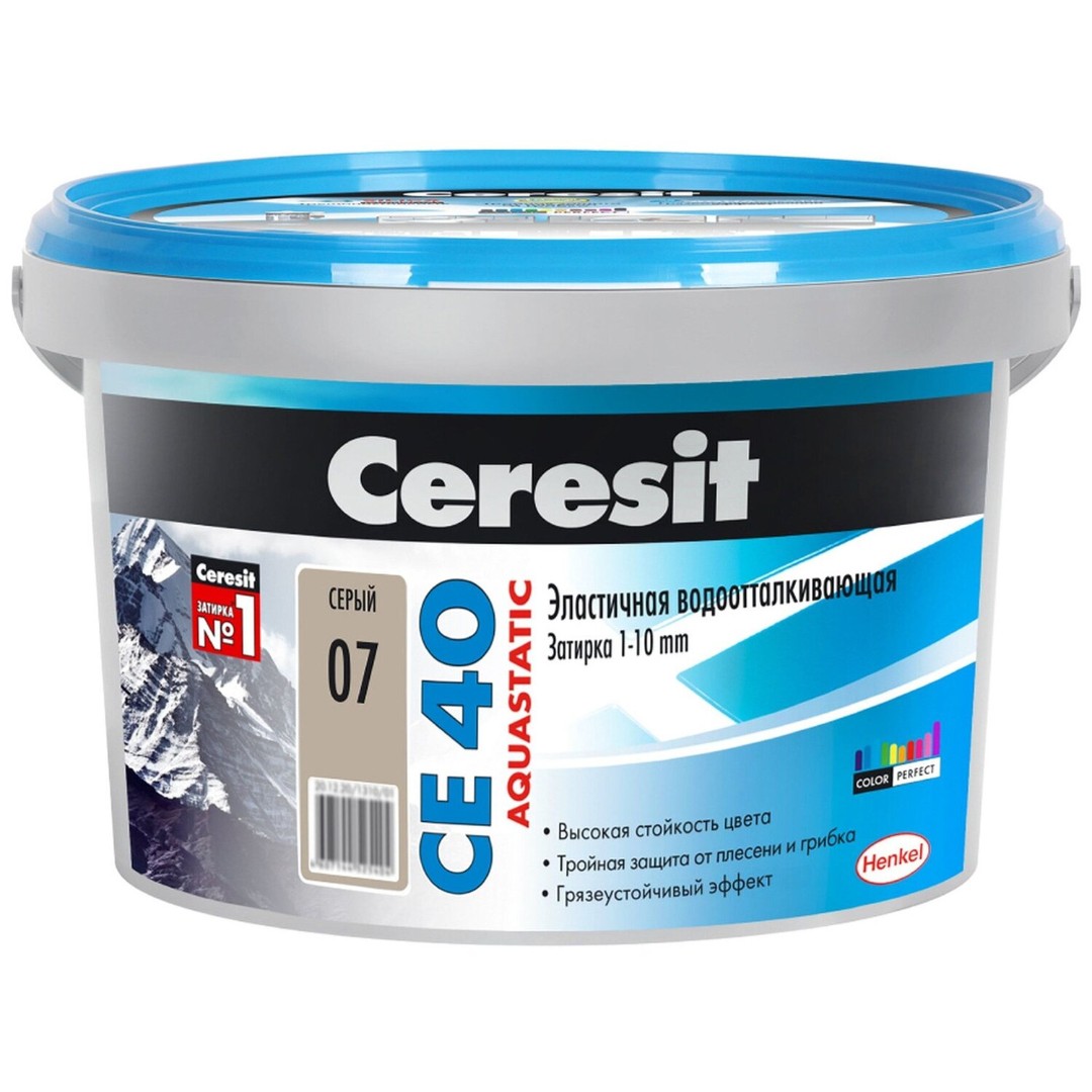 Затирка для плитки Ceresit CE-40 1кг (серый)