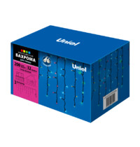 Гирлянда бахрома светодиодная Uniel ULD-B3010-200/TBK MULTI UL-00003933 IP67 3м (с эффектом мерцания, разноцветный цвет)