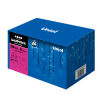 Гирлянда бахрома светодиодная Uniel ULD-B3010-200/TBK WHITE UL-00003935 IP67 3м (с эффектом мерцания, белый свет)