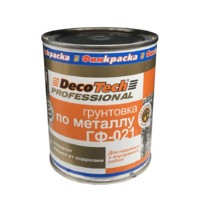 Грунтовка по металлу DecoTech ГФ-021 0,9кг (алкидная, красно-коричневая)