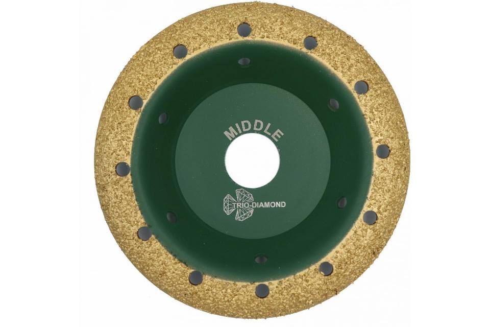 Чашка обдирочная по дереву Trio-Diamond Grand Middle 390104 125 мм (круглая, шаг 4)