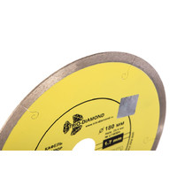 Диск отрезной алмазный Trio-Diamond Ultra Thin hot press UTW504 180мм х 25,4мм (сплошной, ультратонкий, переходное кольцо)
