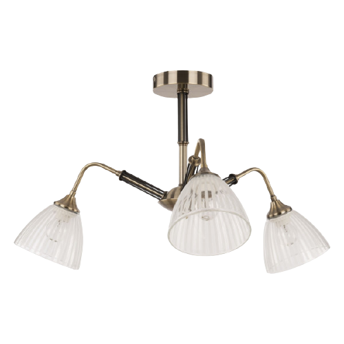 Люстра потолочная Sfera Sveta 4049/3 BK+AB Е27 (цвет бронза)