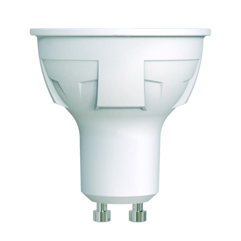 Лампа светодиодная Uniel LED-JCDR 6W/WW/GU10/FR/DIM PLP01WH UL-00003990 3000К (диммируемая, JCDR, матовая, теплый свет)