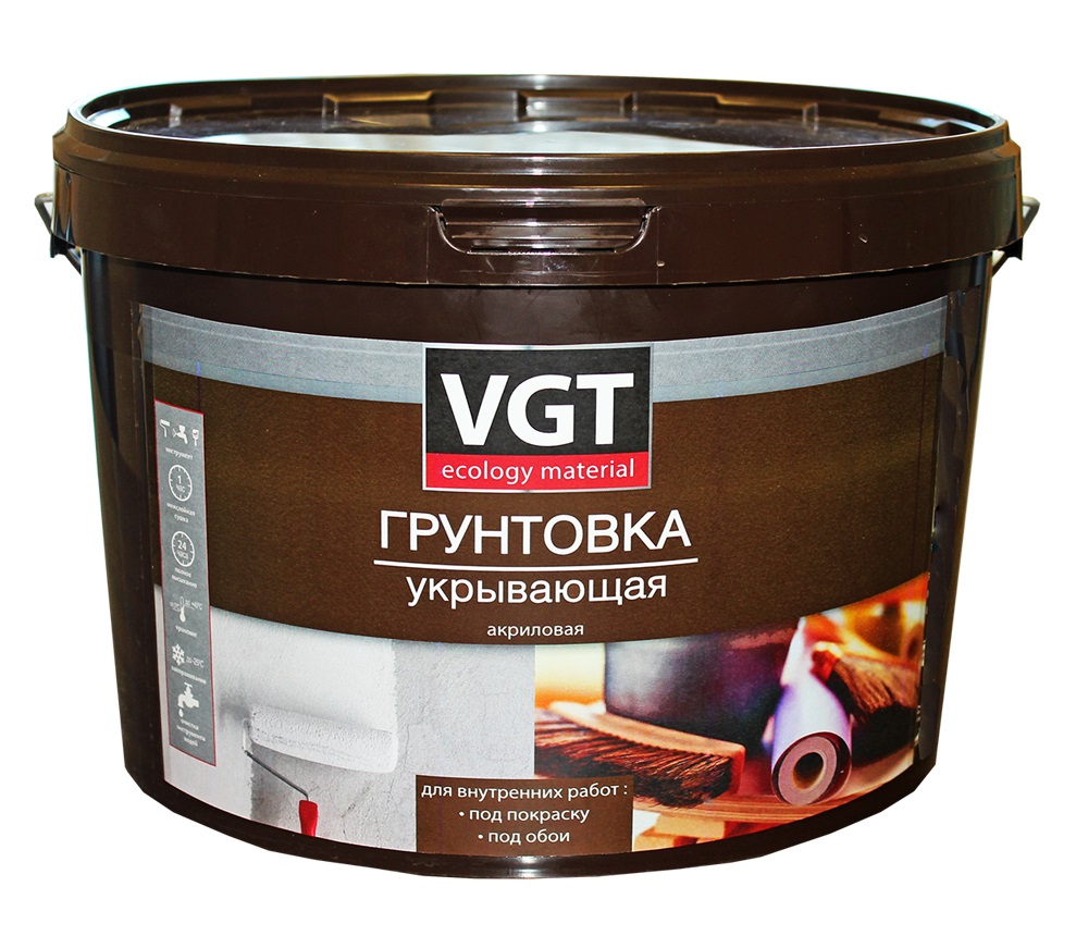 Грунт укрывающий VGT УТ000005003 15кг (для внутренних работ)