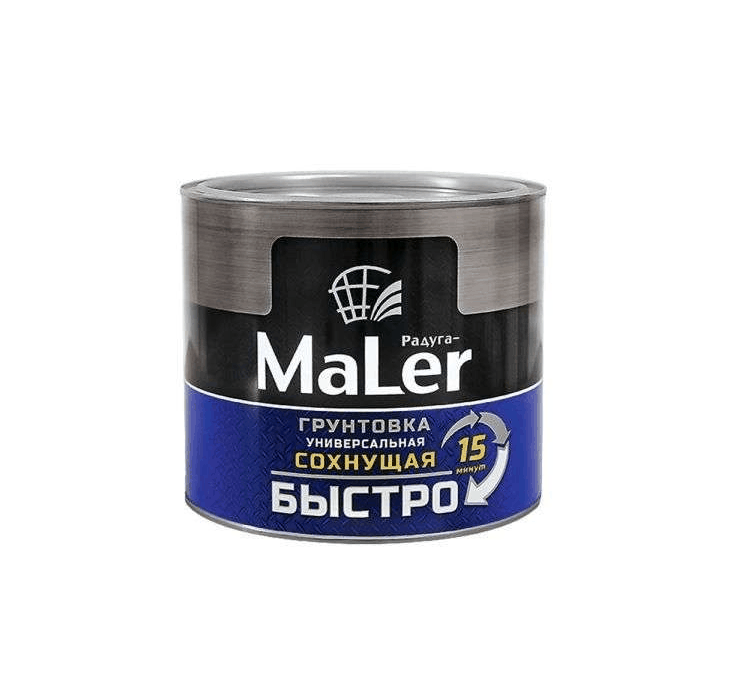 Грунтовка универсальная Радуга Maler 1,9кг (быстросохнущая, серая)