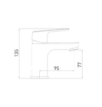 Смеситель для умывальника Gross Aqua 6225520C Flat