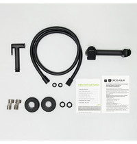 Смеситель для биде Gross Aqua Bidet Evo GA012202MB (с гигиеническим душем, настенный)