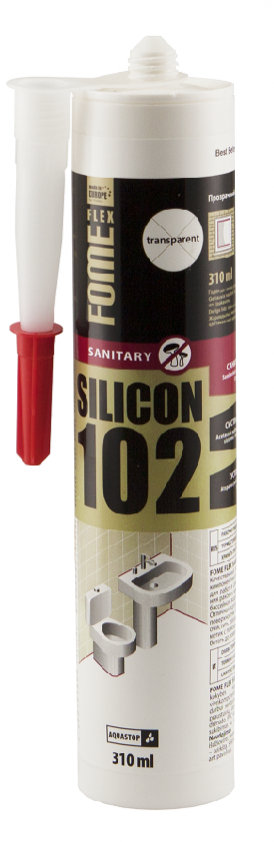 Герметик силиконовый санитарный Fome Flex Sanitary Silicon 102 310мл (прозрачный)