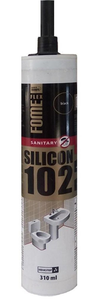 Герметик силиконовый санитарный Fome Flex Sanitary Silicon 102 310мл (черный)